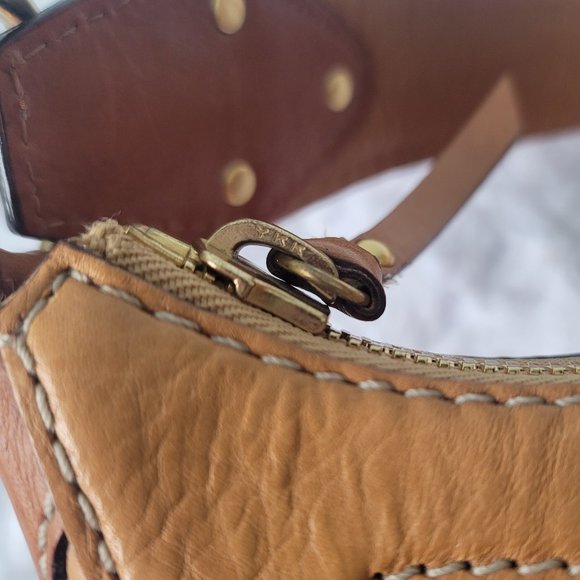 Michael Kors Y2K Double Tone Brown Leather Shoulder Bag - Picture 12 of 16